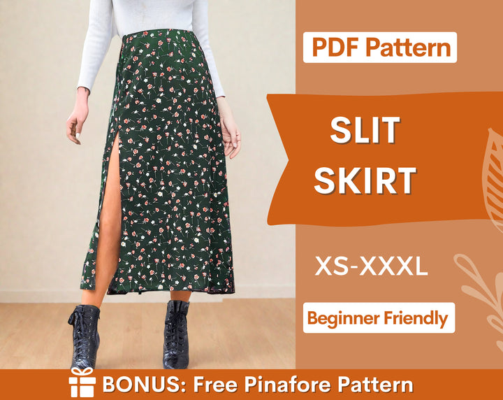 Slit Skirt PDF Sewing Pattern