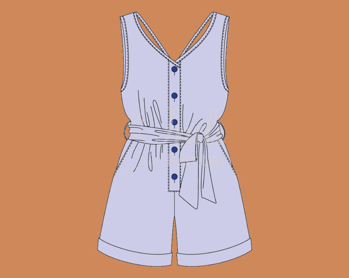 V-Neck Romper PDF Sewing Pattern