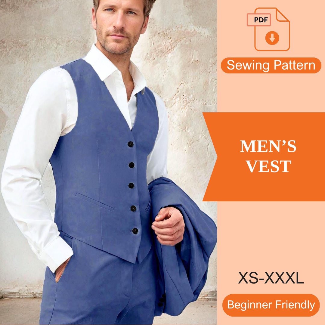 Men's Vest PDF Sewing Pattern