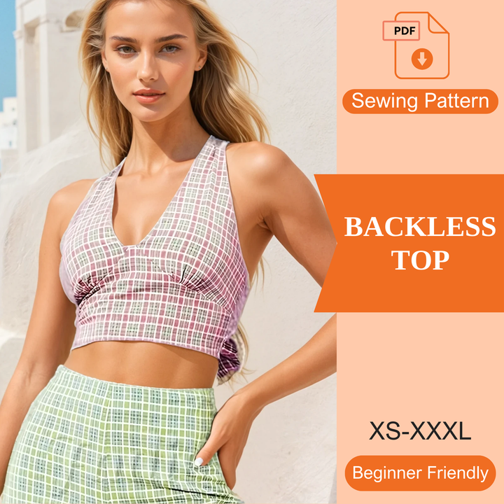 Backless Top PDF Sewing Pattern