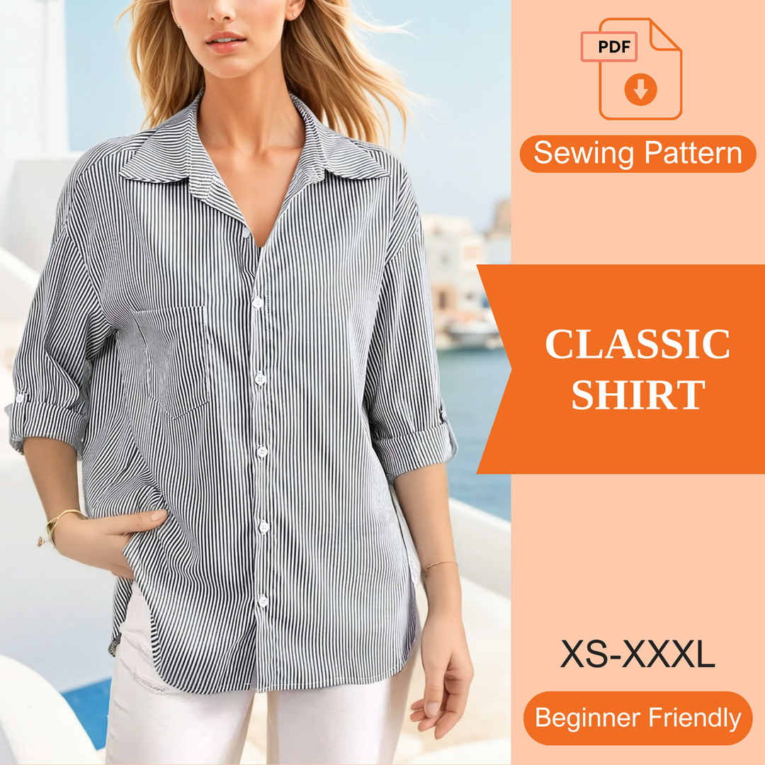 Classic Shirt PDF Sewing Pattern