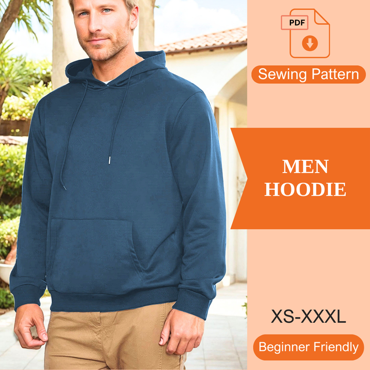 Men Hoodie PDF Sewing Pattern