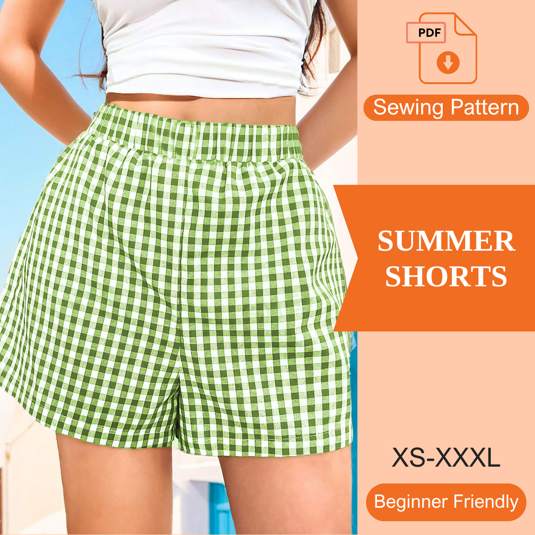 Summer Shorts PDF Sewing Pattern