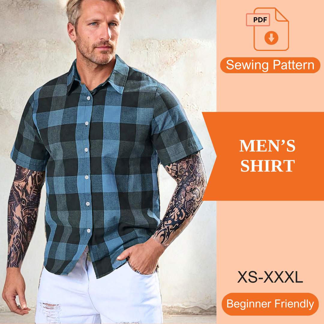 Men's Shirt PDF Sewing Pattern