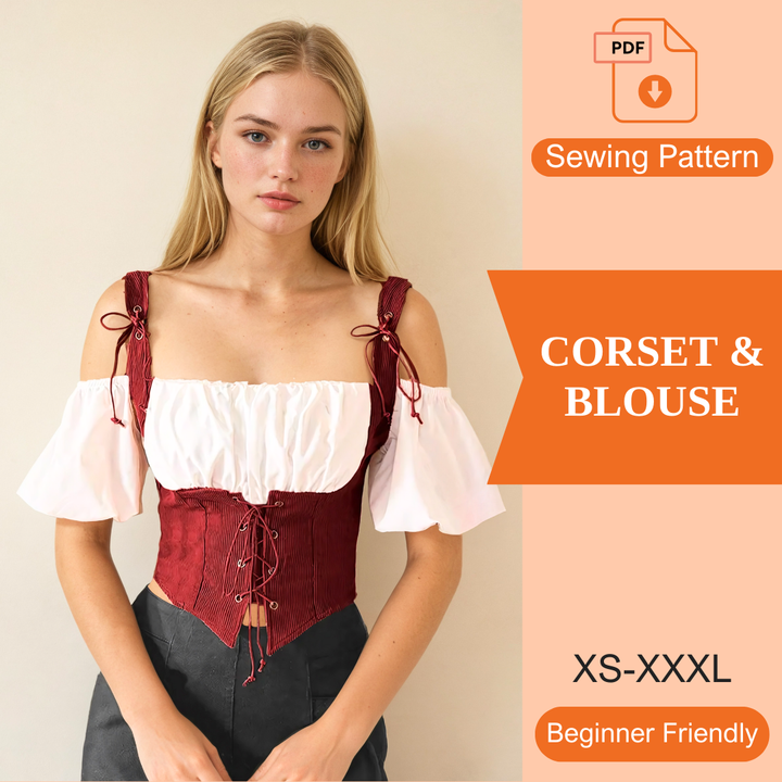 Corset & Blouse PDF Sewing Pattern