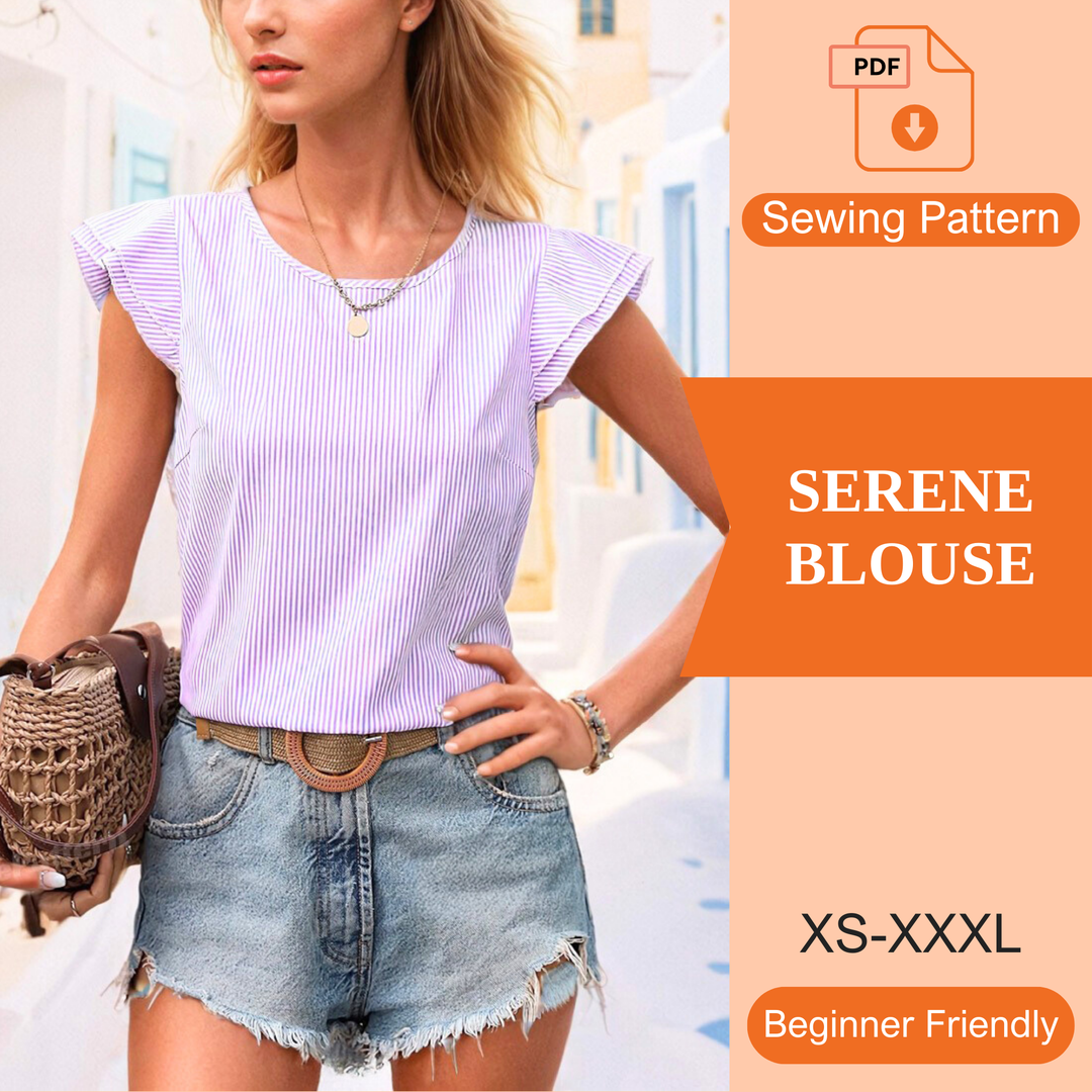 Serene Blouse PDF Sewing Pattern