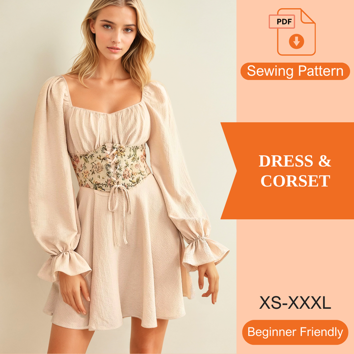 Dress & Corset PDF Sewing Pattern