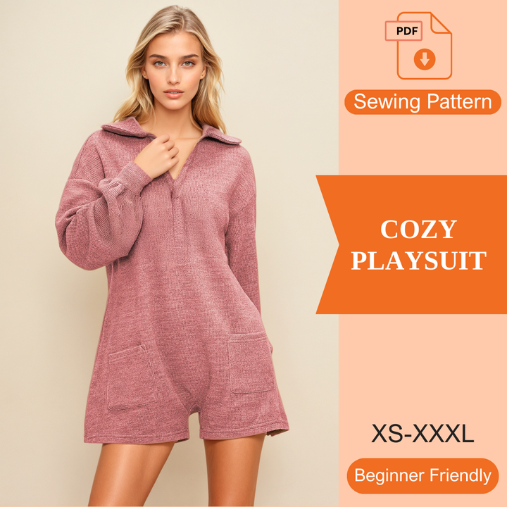 Cozy Playsuit PDF Sewing Pattern