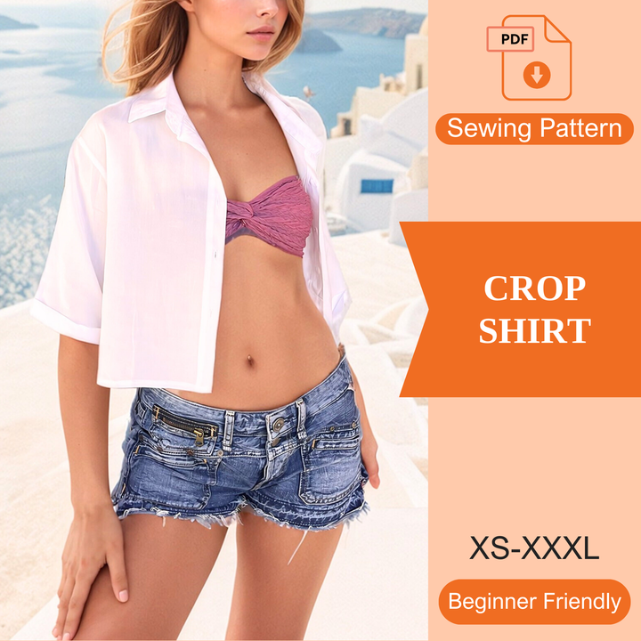 Crop Shirt PDF Sewing Pattern