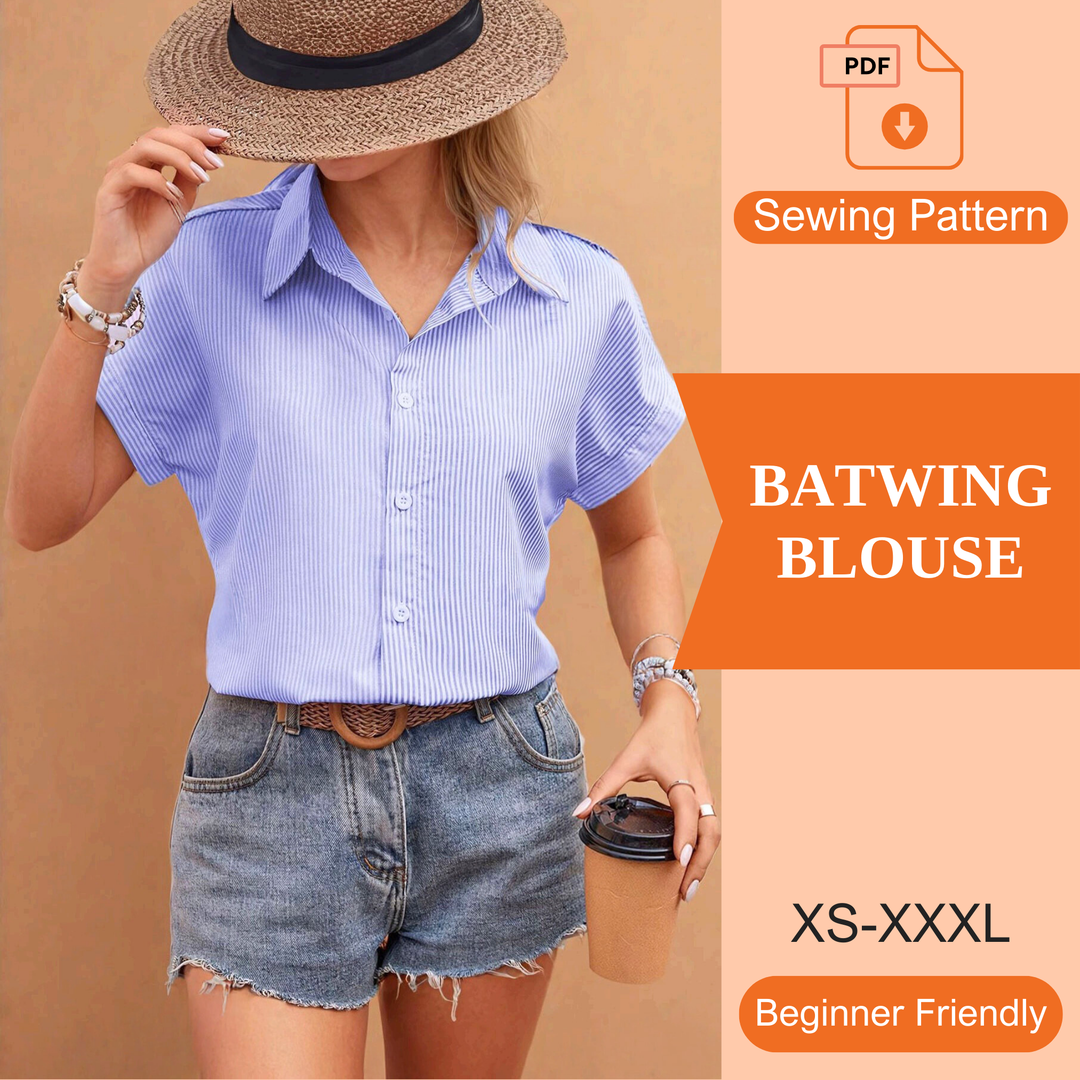 Batwing Blouse PDF Sewing Pattern