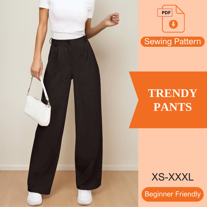 Trendy Pants PDF Sewing Pattern