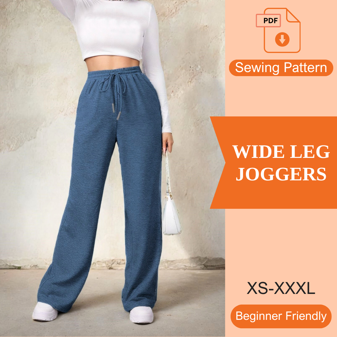 Wide Leg Joggers PDF Sewing Pattern