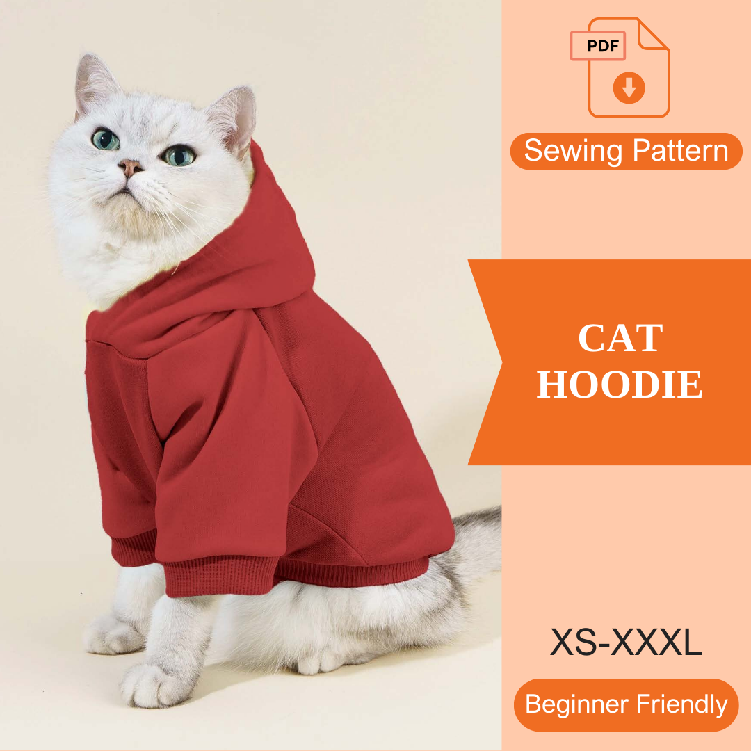 Cat Hoodie PDF Sewing Pattern