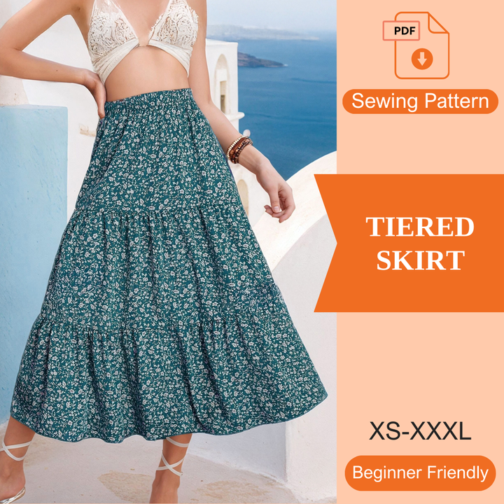 Tiered Skirt PDF Sewing Pattern