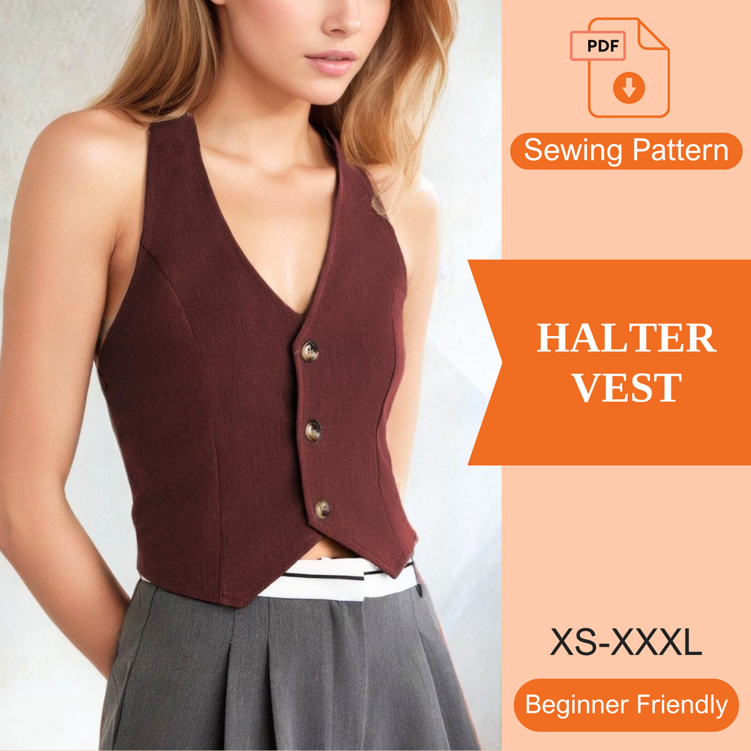 Halter Vest PDF Sewing Pattern