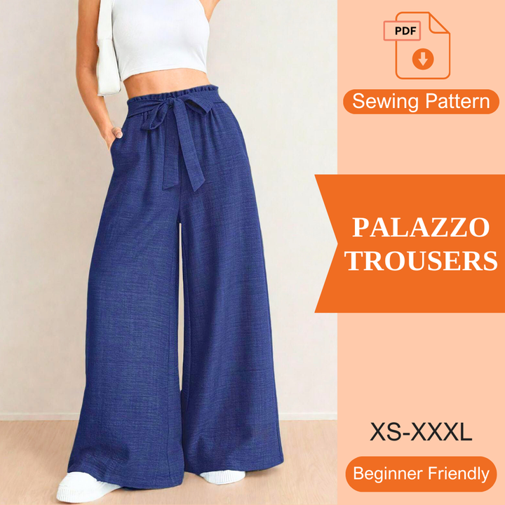 Palazzo Trousers PDF Sewing Pattern