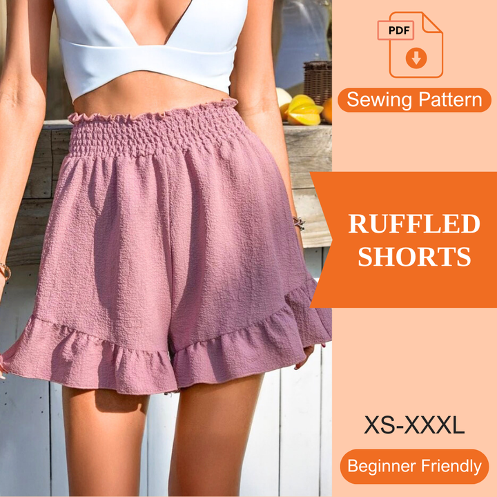 Ruffled Shorts PDF Sewing Pattern