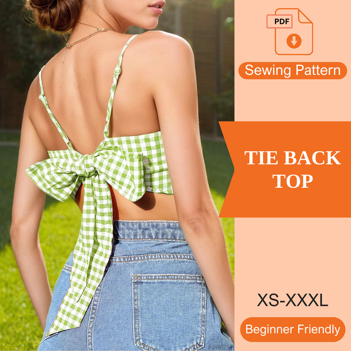 Tie Back Top PDF Sewing Pattern