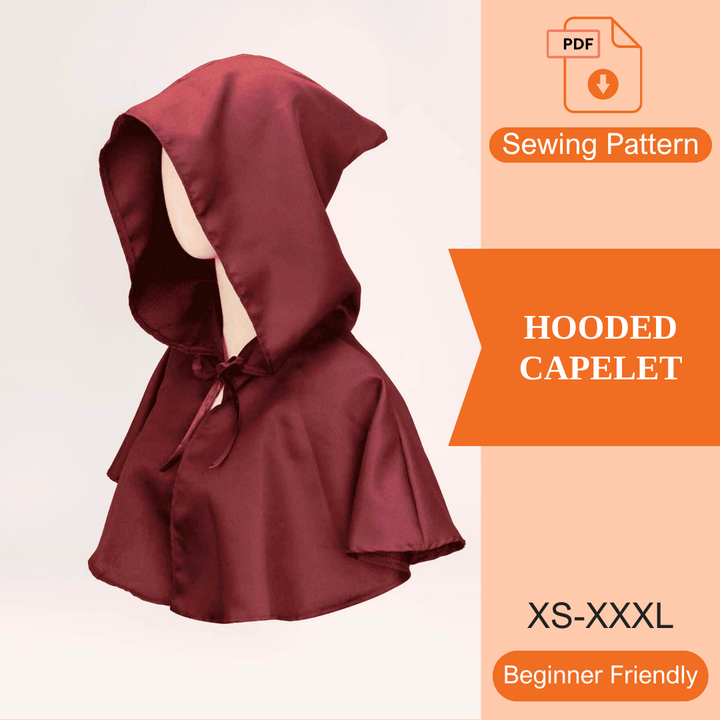 Hooded Capelet PDF Sewing Pattern