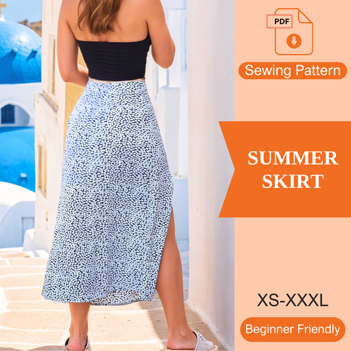 Summer Skirt PDF Sewing Pattern