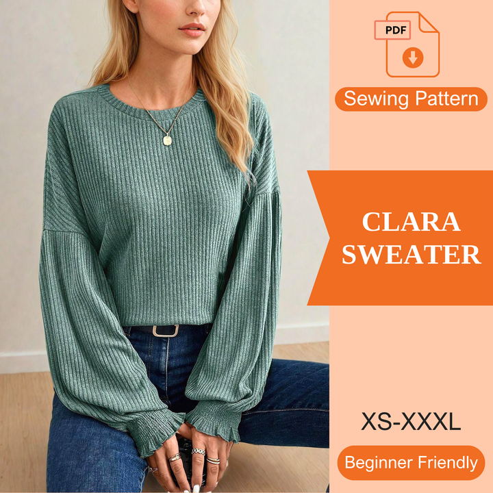 Clara Sweater PDF Sewing Pattern