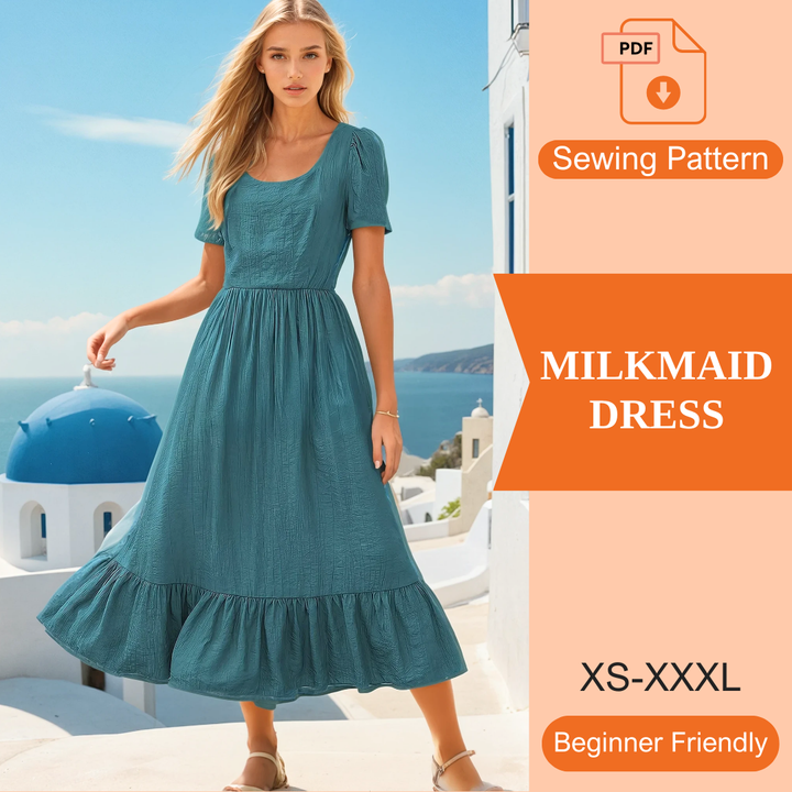 Milkmaid Dress PDF Sewing Pattern