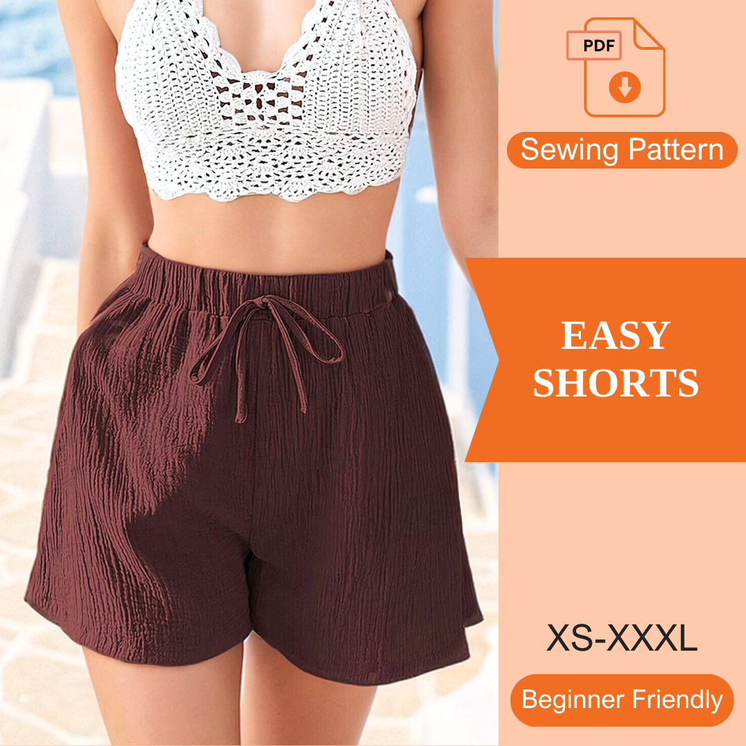 Easy Shorts PDF Sewing Pattern