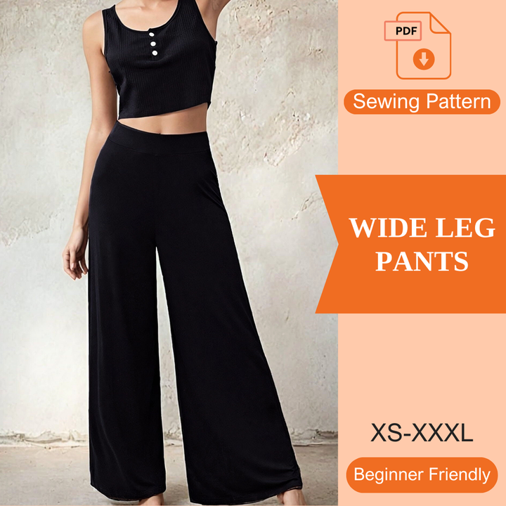 Wide Leg Pants PDF Sewing Pattern