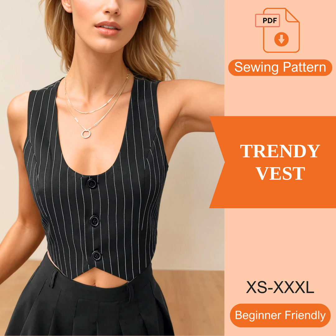 Trendy Vest PDF Sewing Pattern