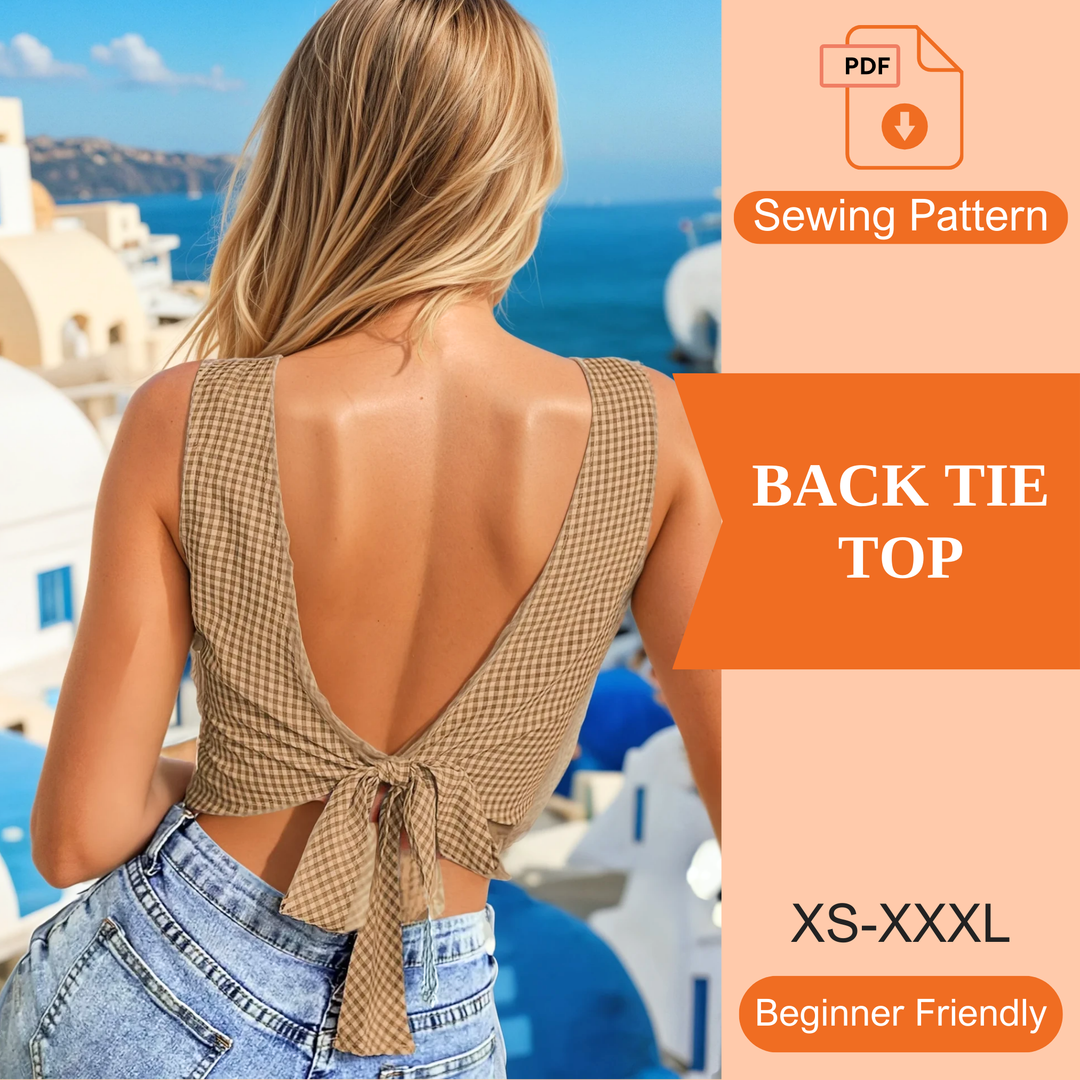 Back Tie Top PDF Sewing Pattern