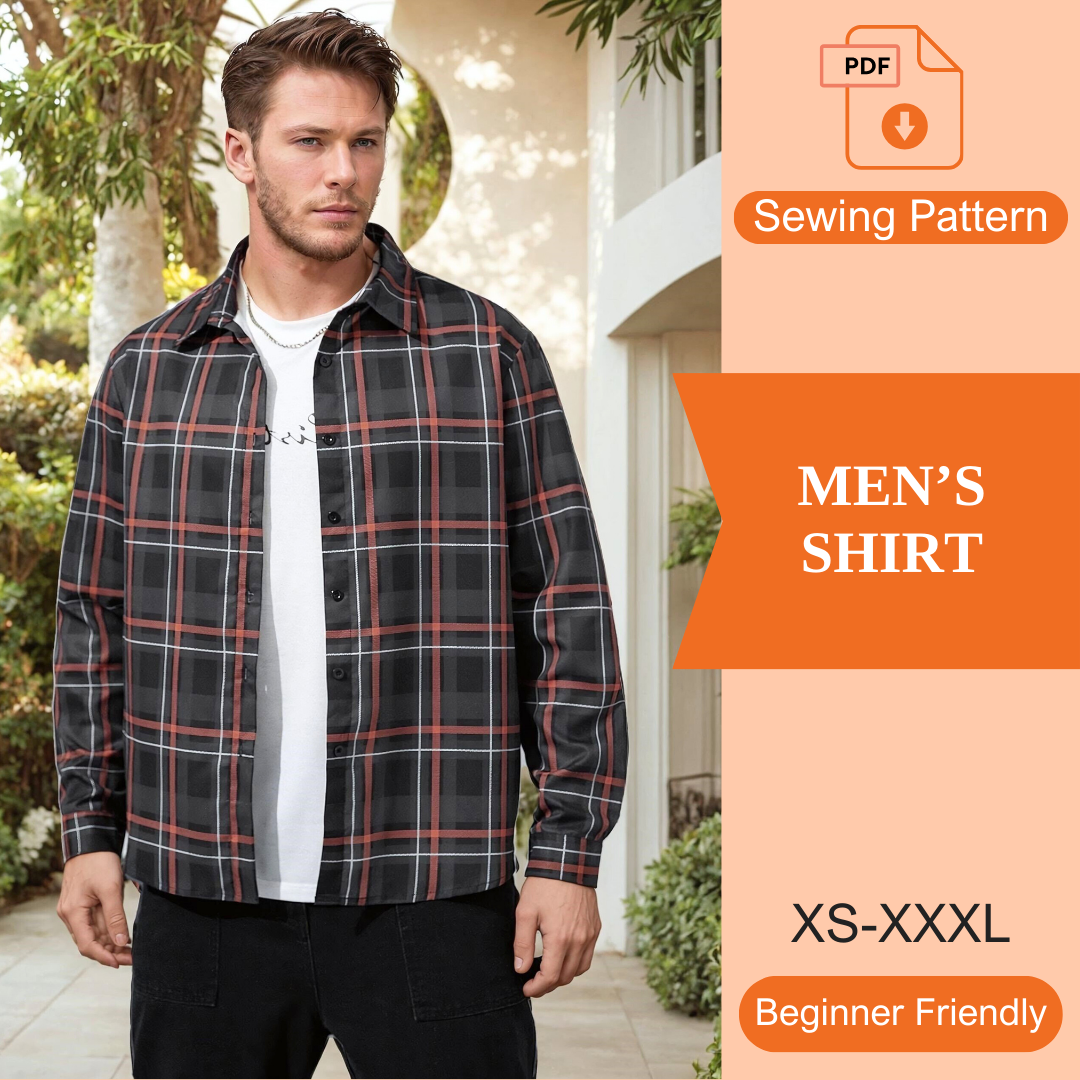 Men's Shirt PDF Sewing Pattern