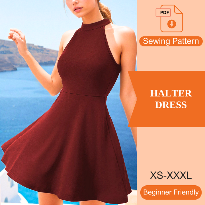 Halter Dress PDF Sewing Pattern