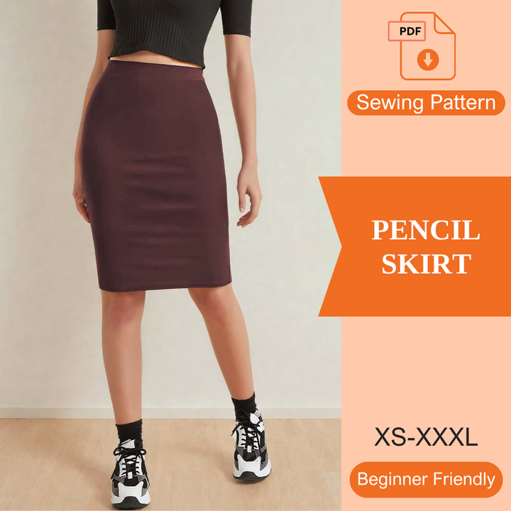 Pencil Skirt PDF Sewing Pattern