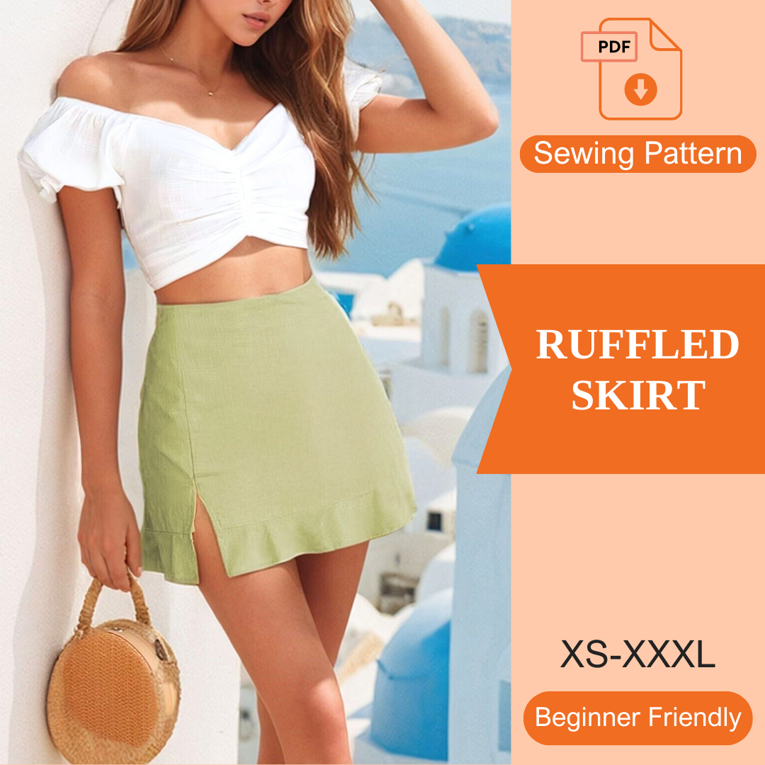 Ruffled Skirt PDF Sewing Pattern