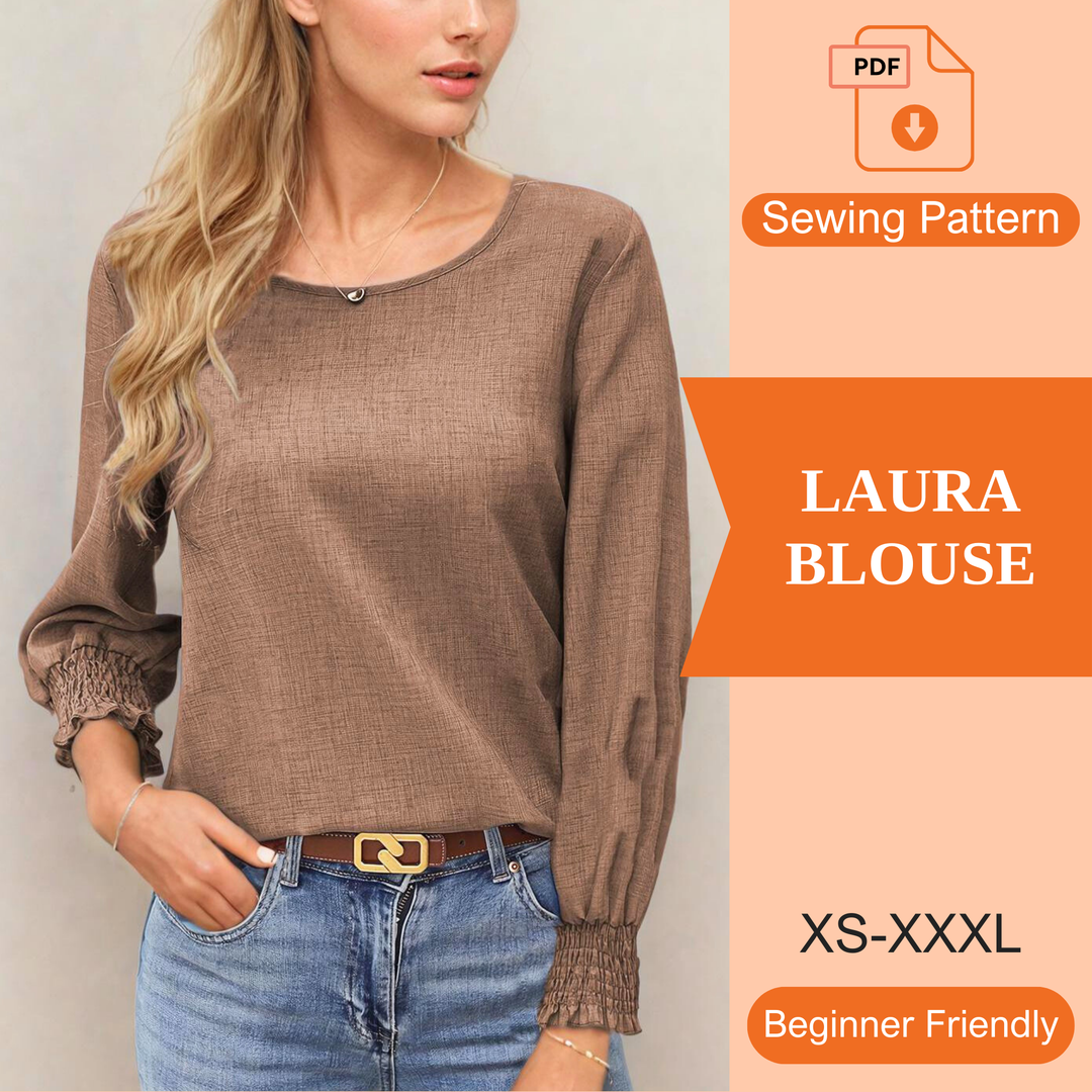 Laura Blouse PDF Sewing Pattern