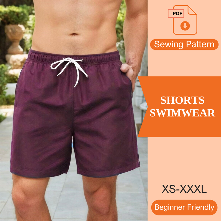 Shorts Swimwear PDF Sewing Pattern