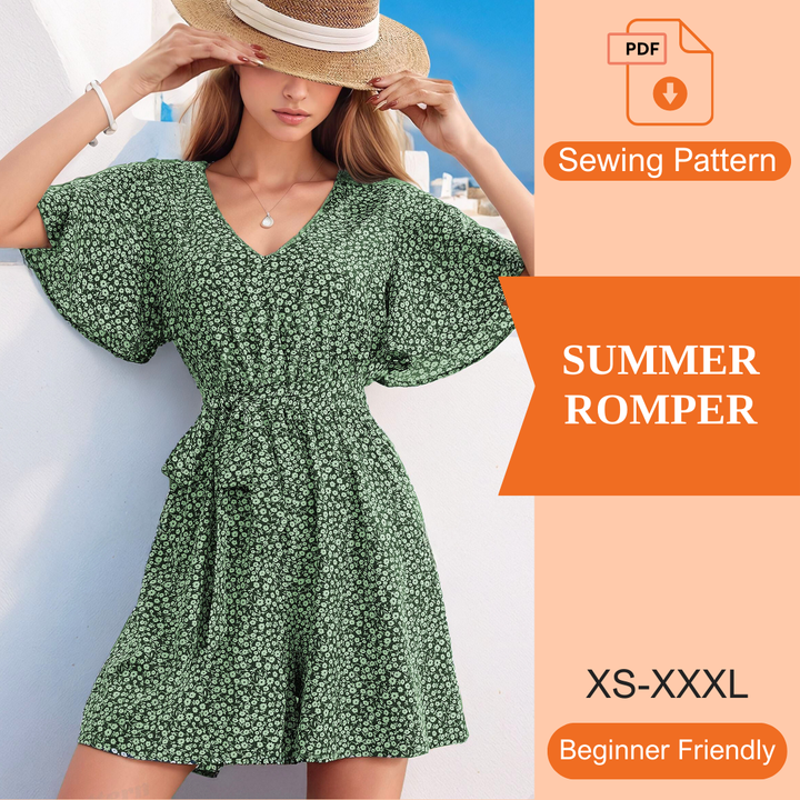 Summer Romper PDF Sewing Pattern