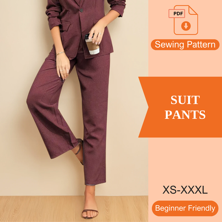 Suit Pants PDF Sewing Pattern