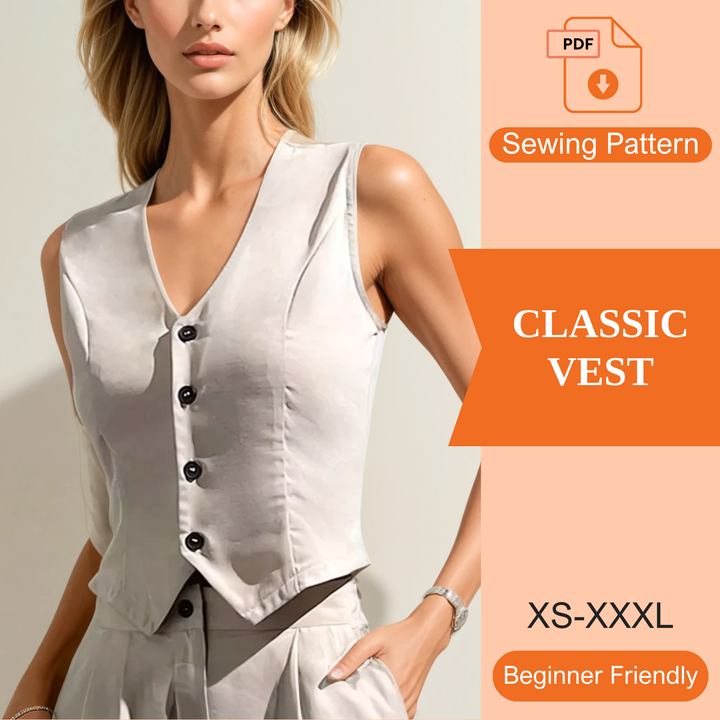 Classic Vest PDF Sewing Pattern