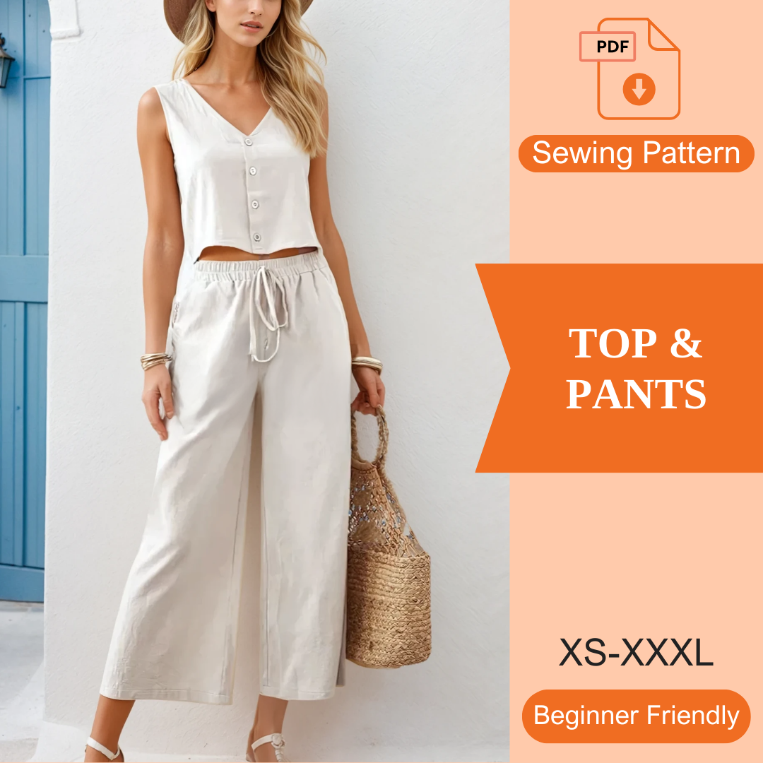 Top & Pants PDF Sewing Pattern – Udosew