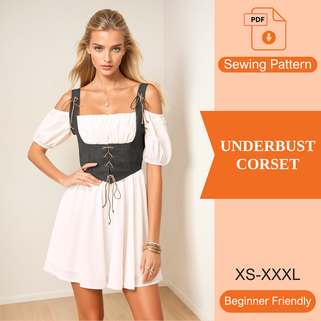 Underbust Corset PDF Sewing Pattern