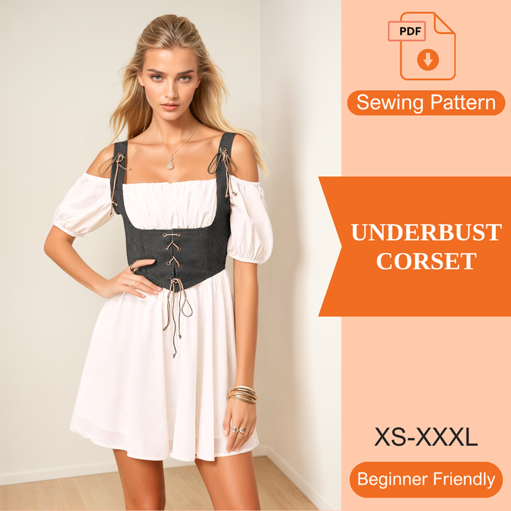 Underbust Corset PDF Sewing Pattern